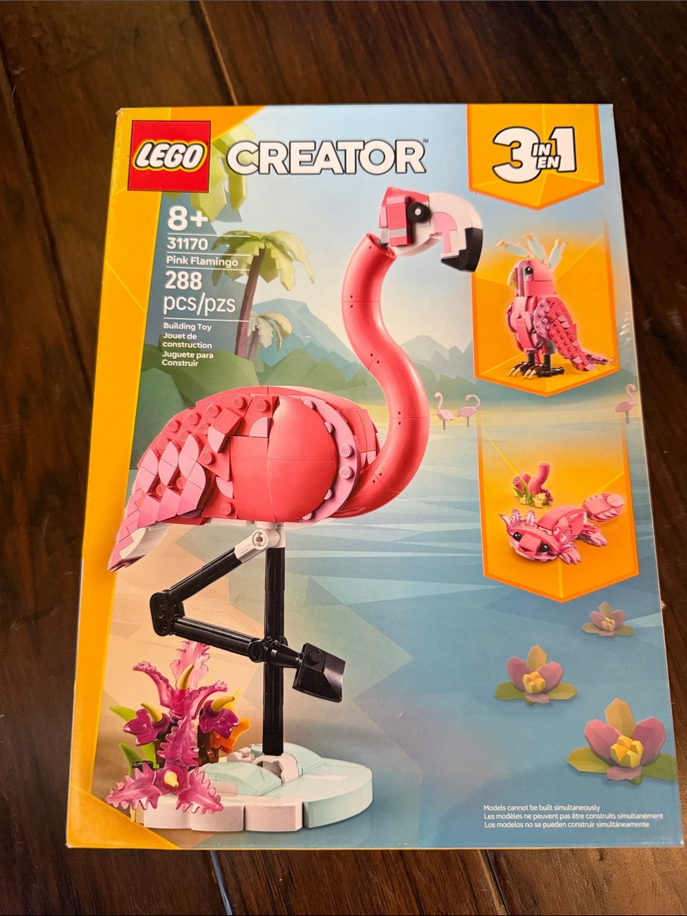 Lego Pink Flamingo 3-in-1 Creator Set - Bright Pink & Black Accents